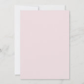 Elegante Roze Roos Herdenkingsdienst Uitnodiging (Achterkant)