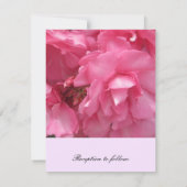 Elegante Roze Roos Huwelijksuitnodiging Kaart (Achterkant)
