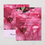 Elegante Roze Roos Huwelijksuitnodiging Kaart (Voorkant / Achterkant)