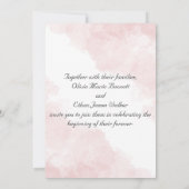 Elegante Roze Roos Huwelijksuitnodiging | romantis Kaart (Achterkant)