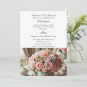 Elegante Roze Roos Moederdag  Kaart (Staand voorkant)