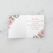 Elegante Roze Roos Moederdag Kaart (Binnen)