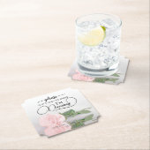 Elegante roze roos neem mijn Drink bruiloft niet Kartonnen Onderzetters (Insitu)