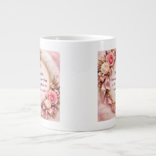 Elegante roze Roos Ouders Dua Inspirerend Grote Koffiekop