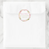Elegante Roze Roos Quinceanera Sticker (Tas)