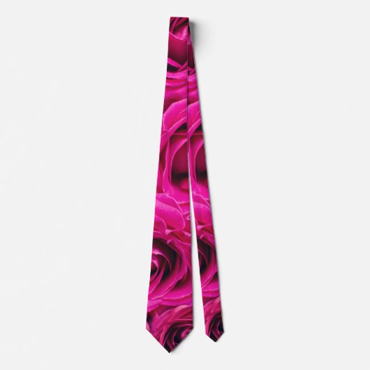 Elegante Roze Roos Stropdas (Voorkant)