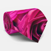 Elegante Roze Roos Stropdas (Opgerold)