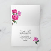 Elegante Roze Roos Verjaardagsgroet Kaart (Binnen)