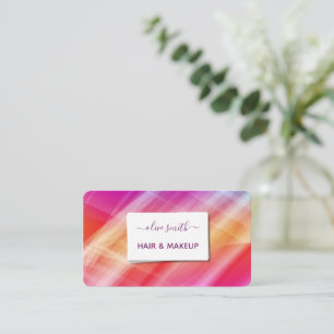 Elegante Roze Roos Waterverf Abstract Visitekaartje