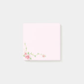 Elegante roze roos wijnstok post-it® notes (Voorkant)