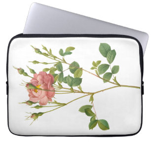 Elegante Roze Roosknop Botanische Laptophoes Laptop Sleeve
