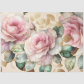 Elegante Roze Rose Decoupage & Gift Wrap Tissuepapier (Voorkant)