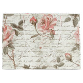 Elegante Roze Rose Gift Bag Groot Cadeauzakje (Voorkant)