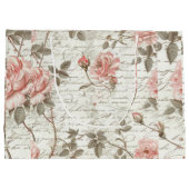 Elegante Roze Rose Gift Bag Groot Cadeauzakje (Achterkant)