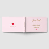 Elegante Roze Rose Gold Folie Bruiloften Jubileum Gastenboek (Volledig)