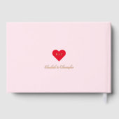 Elegante Roze Rose Gold Folie Bruiloften Jubileum Gastenboek (Achterkant)