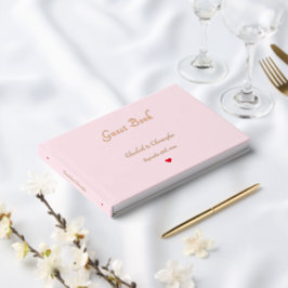 Elegante Roze Rose Gold Folie Bruiloften Jubileum Gastenboek