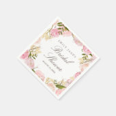 Elegante roze Rose Vrijgezellenfeest servetten (Hoek)