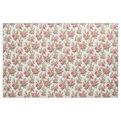 Elegante  Roze Roses-Buff Achtergrond Stof (Fat Quarter)