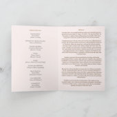 Elegante roze rouwrouwrouwdienst programma's (Binnen)