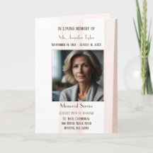 Elegante roze rouwrouwrouwdienst programma's