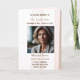 Elegante roze rouwrouwrouwdienst programma's