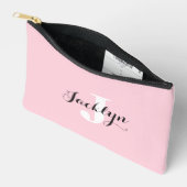 Elegante Roze Roze Aangepaste Naam  Etui (Open)