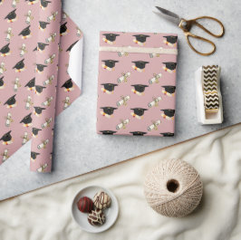 Elegante Roze Roze Afstudeercadeauverpakking Cadeaupapier