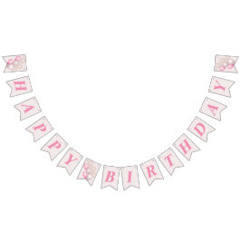 Elegante Roze Roze Beige Verjaardagsballonnen Vlaggetjes