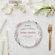 Elegante Roze Roze Bloem Bruids Douche Uitnodiging