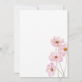 Elegante Roze Roze Bloemen Bruidsmeisjes Uitnodigi Kaart (Achterkant)