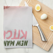 Elegante Roze Roze Bloemen Ontwerp Schotel Handdoe Theedoek (Quarter Fold)