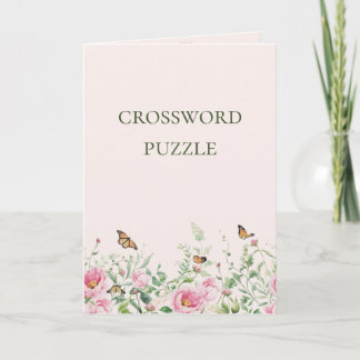 Elegante Roze Roze Bloemige Aanpasbare Trouw Cro Feestdagen Kaart