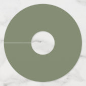 Elegante Roze Roze Bloemige Bruidsfeest Favor Wijnglaslabel (Achterkant)