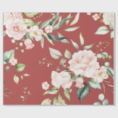 Elegante Roze Roze Bloemige Eucalyptus Cadeau Cadeaupapier (Vlak)