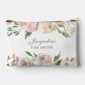 Elegante Roze Roze Bloemige Persoonlijke Bruid Etui (Achterkant)