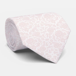 Elegante Roze Roze Bloemige Trouw Halsdas Stropdas