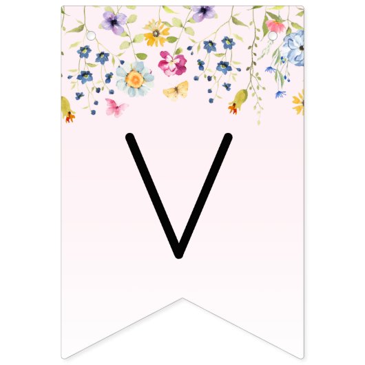 Elegante Roze Roze Bruidsmeisjesfeest  Vlaggetjes (Derde vlag)