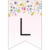 Elegante Roze Roze Bruiloft Feest Vlaggetjes (Eerste vlag)