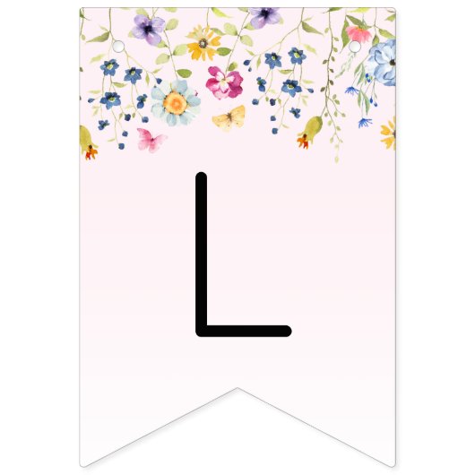 Elegante Roze Roze Bruiloft Feest  Vlaggetjes (Eerste vlag)