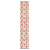 Elegante roze roze en gouden bloemtafelloper medium tafelloper (Voorkant)
