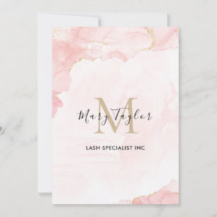 Elegante Roze Roze Goud Glitter Marmer Kaart