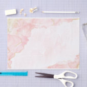 Elegante Roze Roze Goud Glitter Marmer Tissuepapier (Craft)