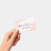 Elegante Roze Roze Gouden Glitter Marmer Badge (Handheld)