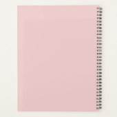 Elegante Roze Roze Grijs Script Monogram Planner (Achterkant)