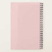 Elegante Roze Roze Grijs Script Monogram Planner (Achterkant)
