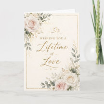 Elegante Roze Roze & Ivoor Kleur Rozen Gouden Trou