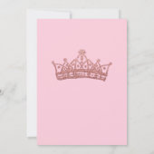 Elegante Roze Roze Magische Prinsessenfeest Kaart (Achterkant)