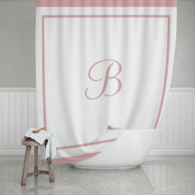 Elegante Roze Roze Rand Script Monogram