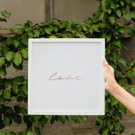 elegante roze roze roze folie minimalistische kuns poster